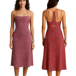 BCBGeneration Women's Cocktail Cowl neck asymmetrical animal print dress Sz M